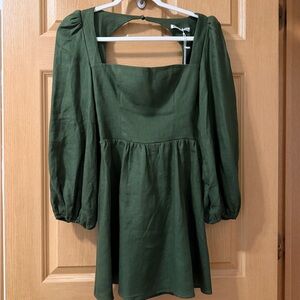 Reformation Brodie dress in Fern